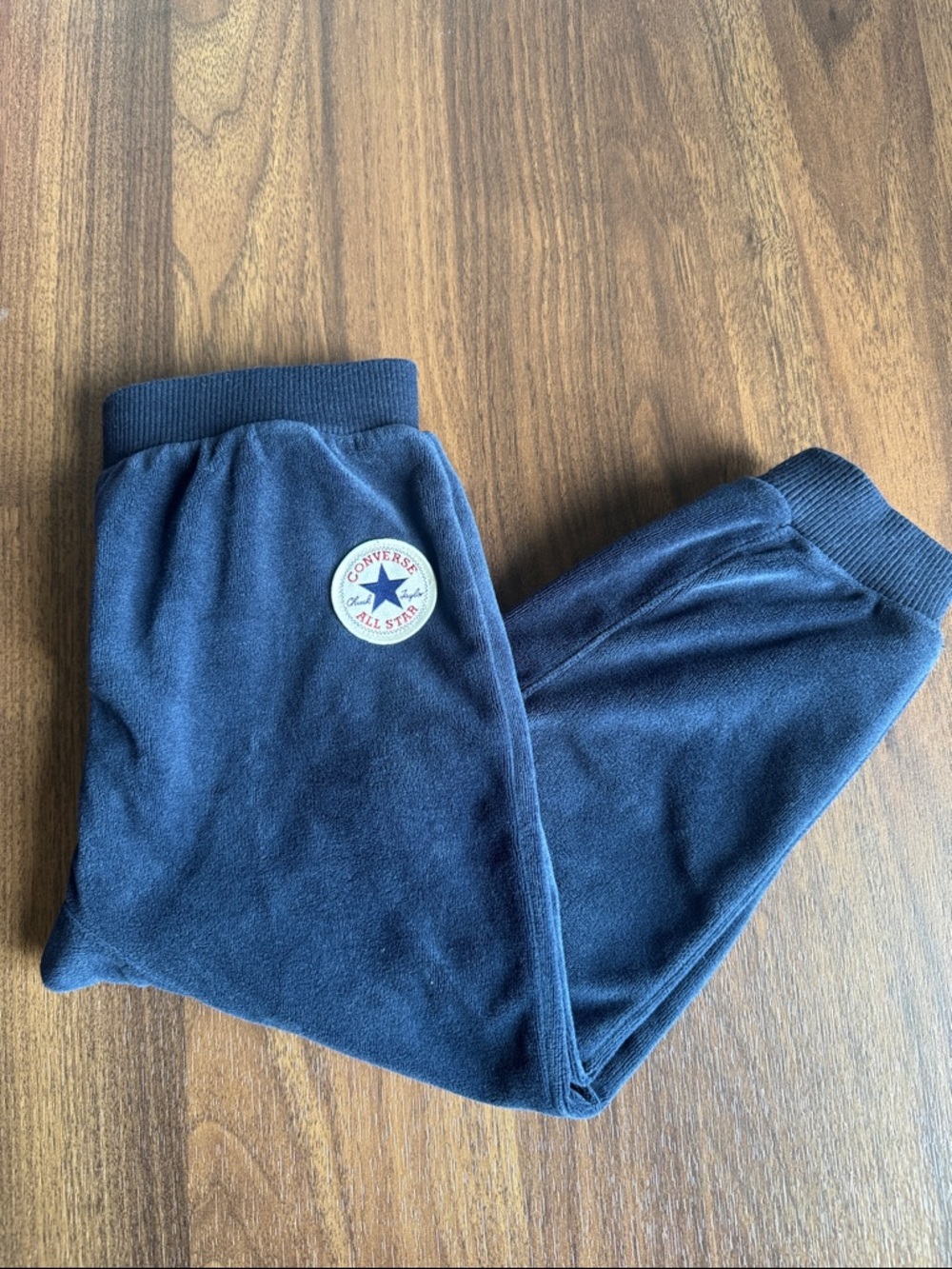 Converse Boys Navy Fleece Joggers with All Star Patch - Super comfortable! US 4T